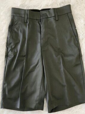 Essentials Men's Classic-Fit Stretch Olive Golf Shorts